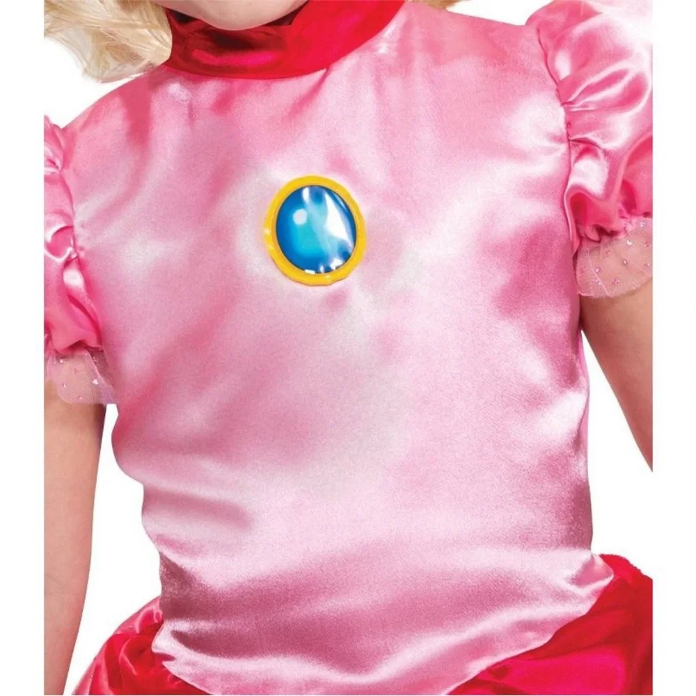 NWT Size 2T Super Mario Pink Princess Peach Costume with headpiece